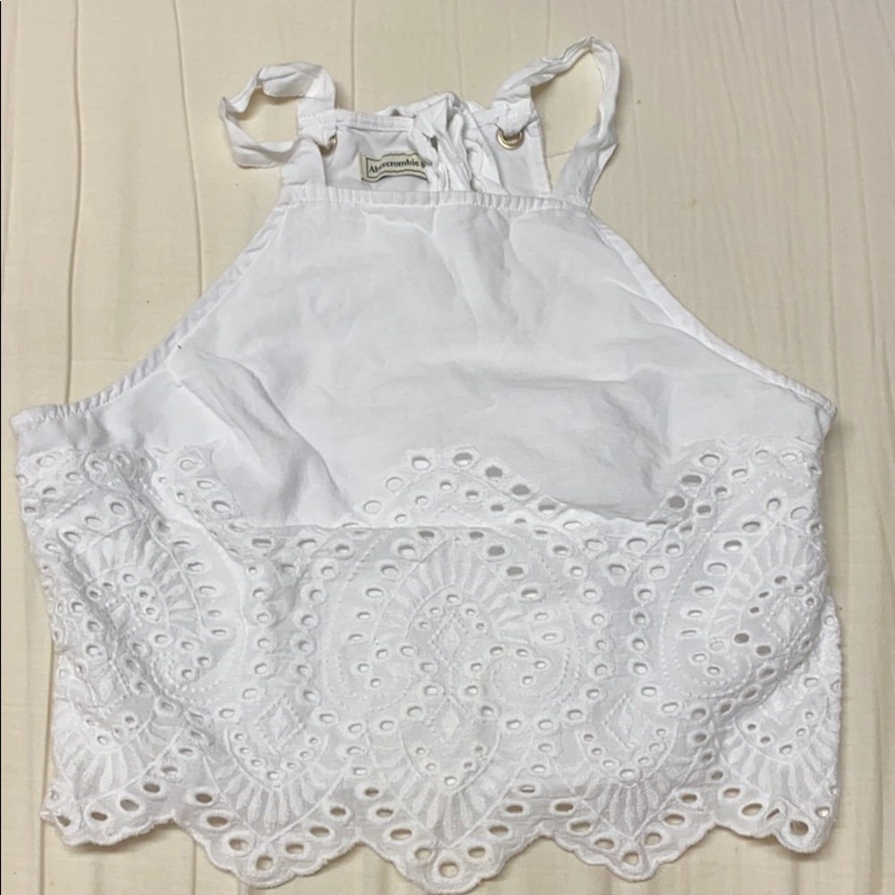 Abercrombie halter eye-lit crop top